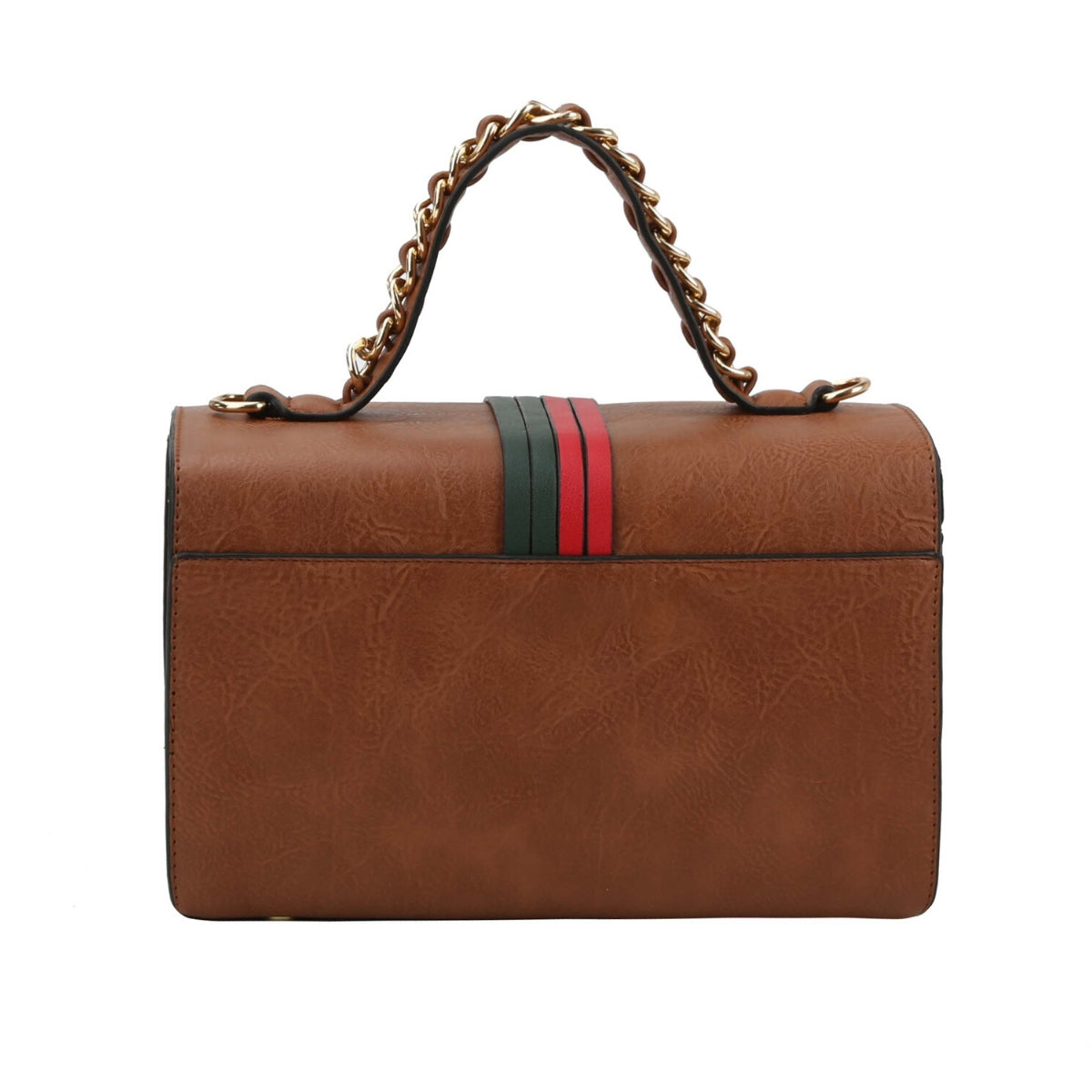 Brown Leather Designer Satchel Set