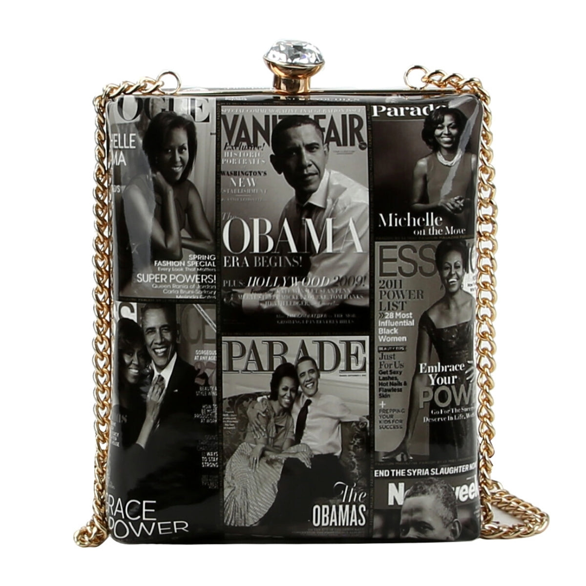 Black and White Obama Rectangle Clutch