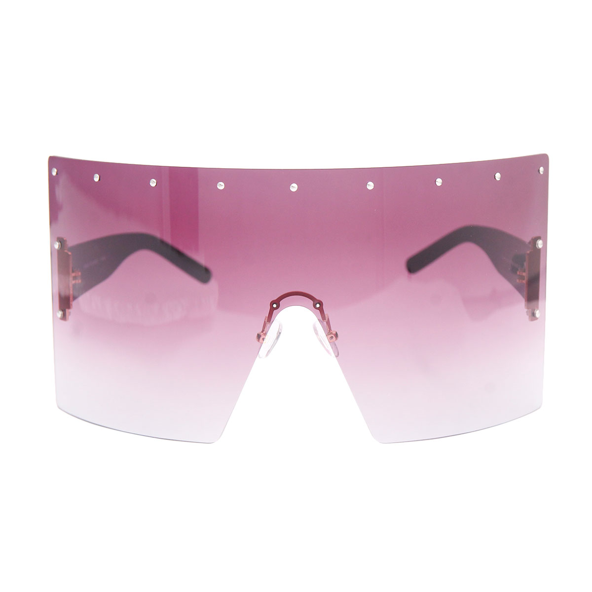 Black Flat Top Shield Sunglasses