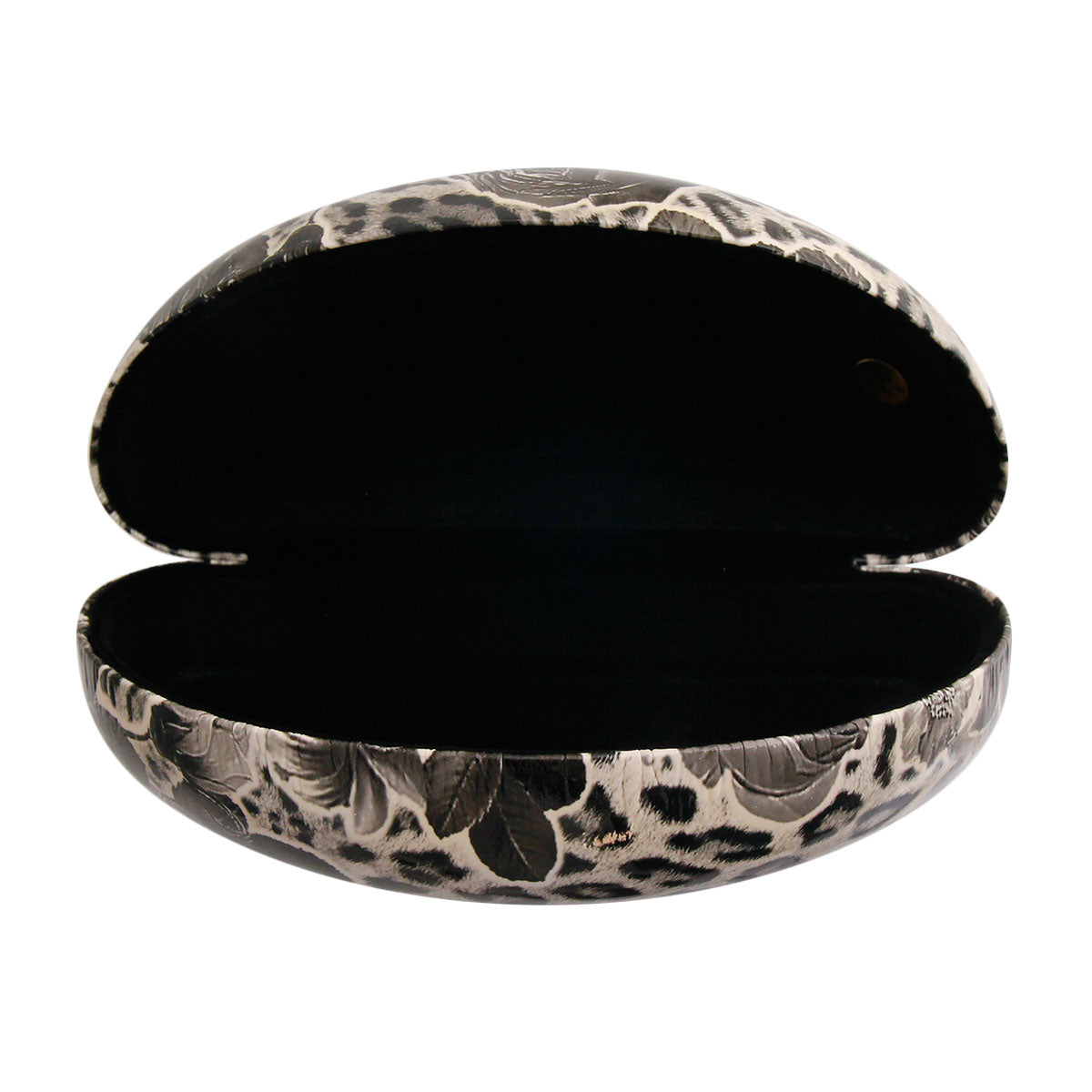 Black Leopard Flower Case