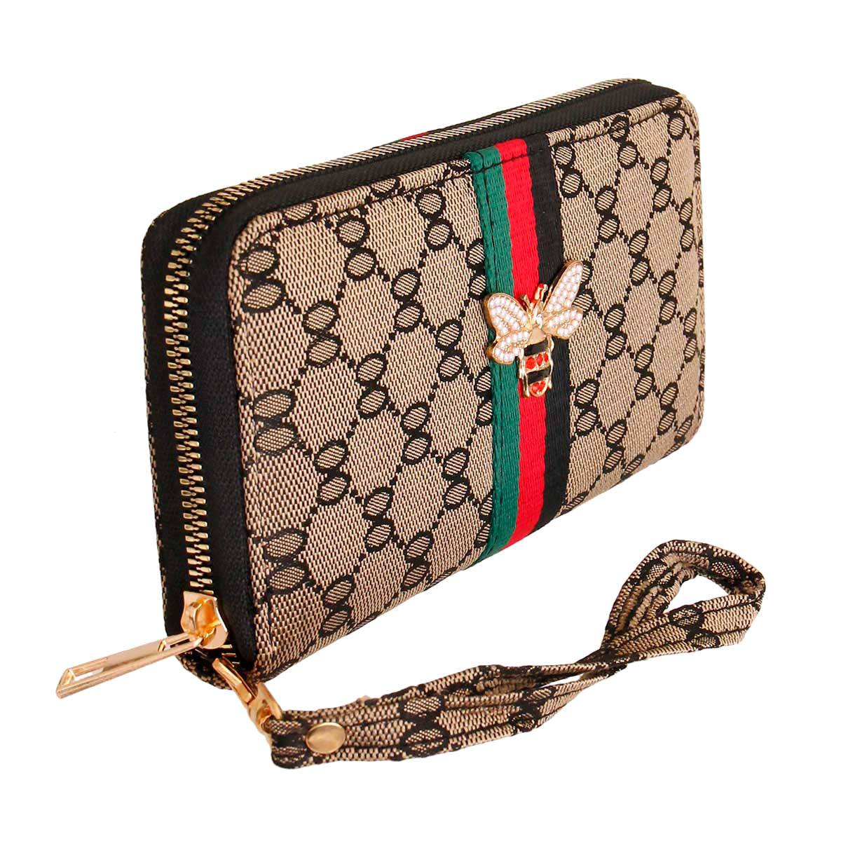 Brown Designer Woven Wallet